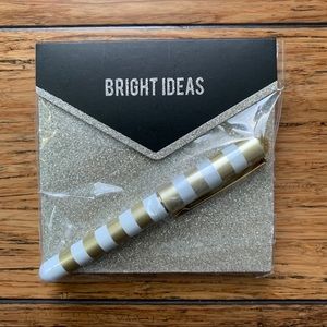 Glitter Gold Notepad and Pen